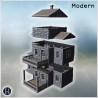 Compact building with patterned... - 3D STL | Hartolia Miniatures