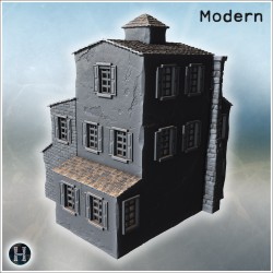 Elevated building with arched stone... - 3D STL | Hartolia Miniatures