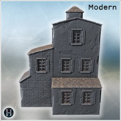 Elevated building with arched stone... - 3D STL | Hartolia Miniatures