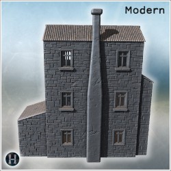 Tall stone house with gable roofs,... - 3D STL | Hartolia Miniatures