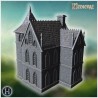 Gothic villa with rooftop terrace... - 3D STL | Hartolia Miniatures