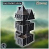 Gothic villa with rooftop terrace... - 3D STL | Hartolia Miniatures