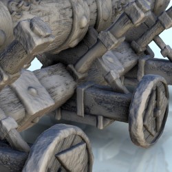 Wooden ram with six wheels 1