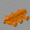 Wooden ram with six wheels 1