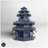 Four-stories pagoda - 3D STL Asian (28mm (1:56)) | Hartolia Miniatures