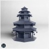 Four-stories pagoda - 3D STL Asian (28mm (1:56)) | Hartolia Miniatures