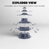 Four-stories pagoda - 3D STL Asian (28mm (1:56)) | Hartolia Miniatures