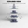 Four-stories pagoda - 3D STL Asian (28mm (1:56)) | Hartolia Miniatures