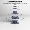 Four-stories pagoda - 3D STL Asian (28mm (1:56)) | Hartolia Miniatures