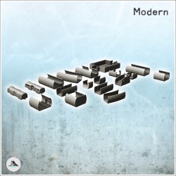 Modular set of underground subway... - 3D STL | Hartolia Miniatures