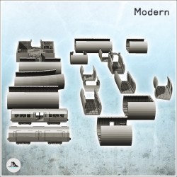 Modular set of underground subway... - 3D STL | Hartolia Miniatures