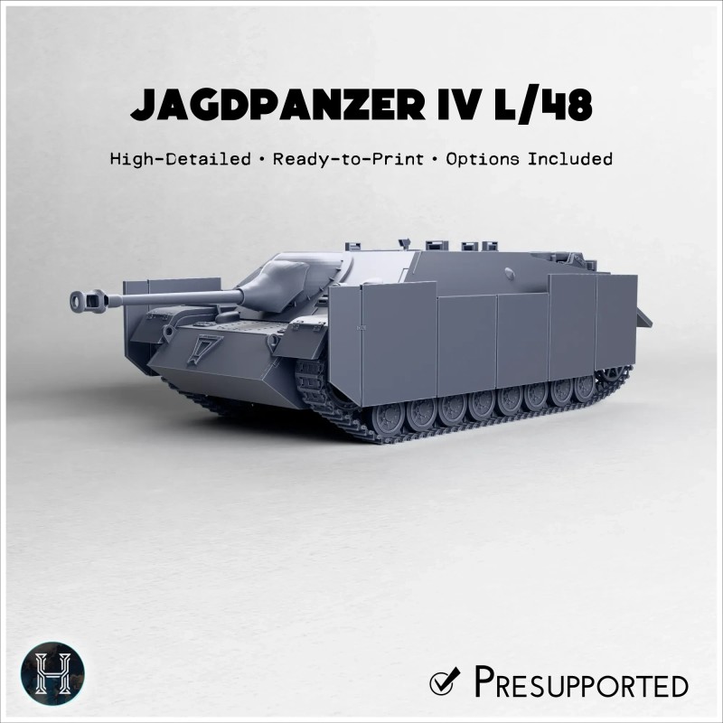 Jagdpanzer IV L/48 75mm Pak - 3D STL File | Hartolia Miniatures
