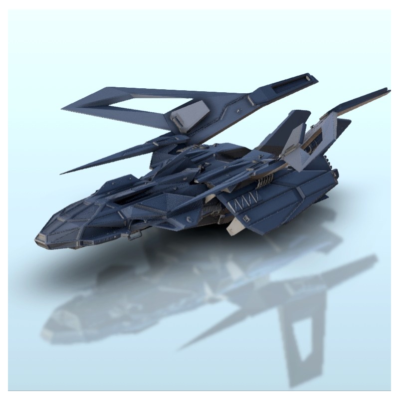 Aether spaceship - 3D STL File Sci-Fi | Hartolia Miniatures
