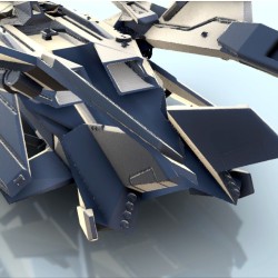 Aether spaceship - 3D STL File Sci-Fi | Hartolia Miniatures