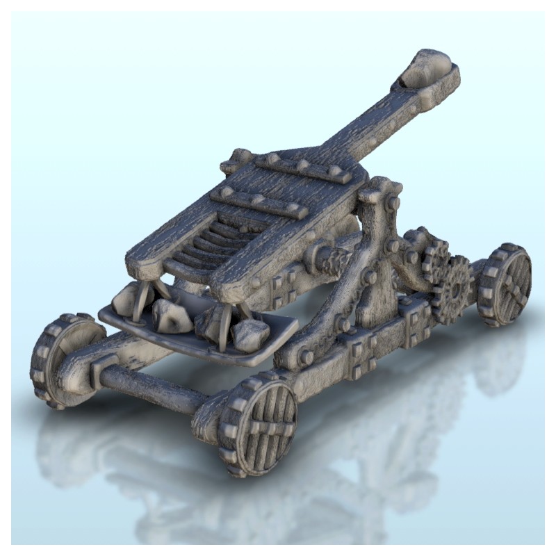 Wooden catapult with payload 4 |  | Hartolia miniatures