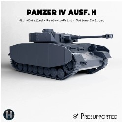 Panzer IV Ausf. H - 3D STL WW2 (28mm (1:56)) | Hartolia Miniatures