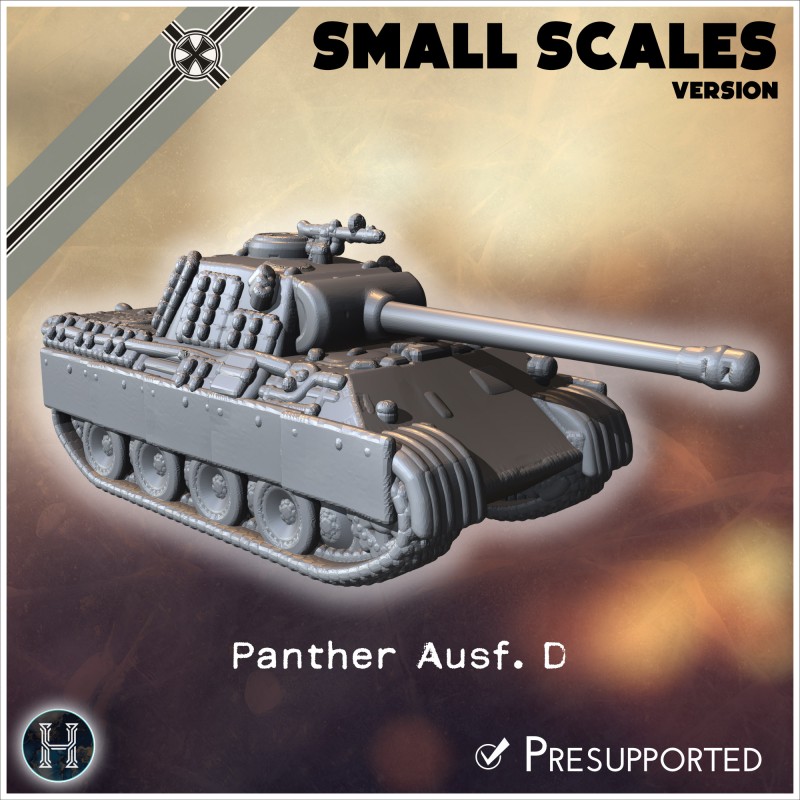 Panzer V Panther Ausf. D (small... - 3D STL | Hartolia Miniatures