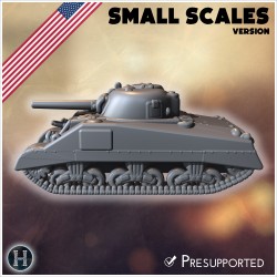 Sherman M4A4 (small scales version) - 3D STL | Hartolia Miniatures