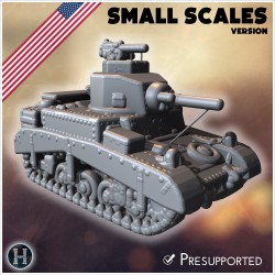 M3 Stuart I light tank (small... - 3D STL | Hartolia Miniatures