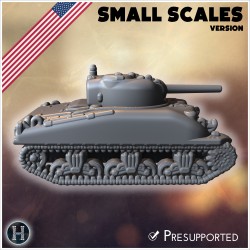 Sherman M4A1 (small scales version) - 3D STL | Hartolia Miniatures