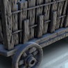Wooden cart on wheels with barrels 1 |  | Hartolia miniatures
