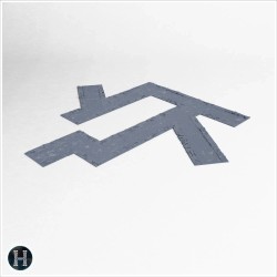 Modular urban ruined road section... - 3D STL | Hartolia Miniatures