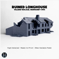 Destroyed two-story residential... - 3D STL | Hartolia Miniatures