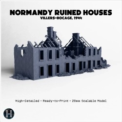 Long ruined building with multiple... - 3D STL | Hartolia Miniatures