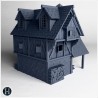 Maison à colombages avec lucarnes,... - STL 3D | Hartolia Miniatures