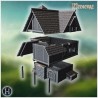 Maison à colombages avec lucarnes,... - STL 3D | Hartolia Miniatures