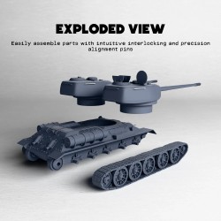 T-34-100 tank destroyer - 3D STL File | Hartolia Miniatures