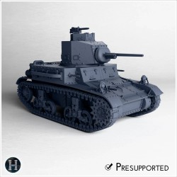 M2A4 Light Tank (combat damaged... - 3D STL | Hartolia Miniatures