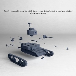 M2A4 Light Tank (combat damaged... - 3D STL | Hartolia Miniatures