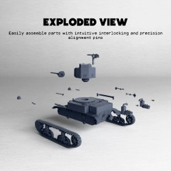 M2A4 Char léger (version endommagée... - STL 3D | Hartolia Miniatures