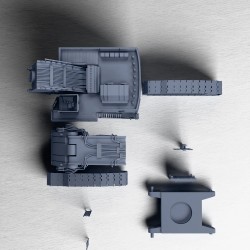 Mining backhoe with large bucket... - 3D STL | Hartolia Miniatures