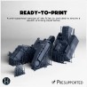 Tractopelle minier avec grand godet... - STL 3D | Hartolia Miniatures