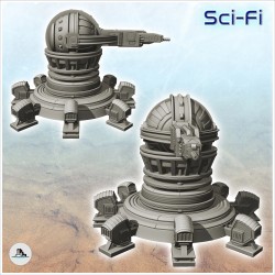 Laser cannon on platform with... - 3D STL | Hartolia Miniatures