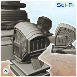 Canon laser sur plate-forme avec... - STL 3D | Hartolia Miniatures