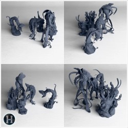 Set of alien carnivorous plants - 3D STL File | Hartolia Miniatures