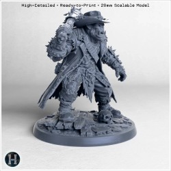 Space Orc holding a mace - 3D STL File | Hartolia Miniatures