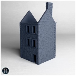 Multi-story building with brick... - 3D STL | Hartolia Miniatures