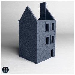 Multi-story building with brick... - 3D STL | Hartolia Miniatures