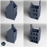 Multi-story building with brick... - 3D STL | Hartolia Miniatures