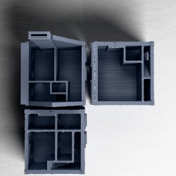 Multi-story building with brick... - 3D STL | Hartolia Miniatures