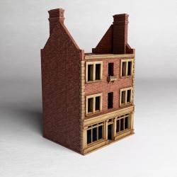 Multi-story building with brick... - 3D STL | Hartolia Miniatures