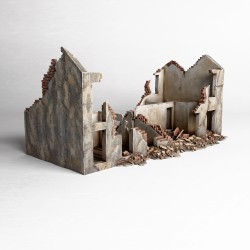 Ruined building with crumbling... - 3D STL | Hartolia Miniatures