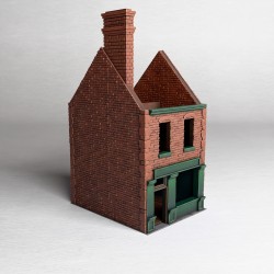 Brick Building with Ground-Floor... - 3D STL | Hartolia Miniatures