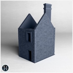 Brick Building with Ground-Floor... - 3D STL | Hartolia Miniatures