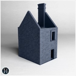 Brick Building with Ground-Floor... - 3D STL | Hartolia Miniatures