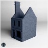 Brick Building with Ground-Floor... - 3D STL | Hartolia Miniatures